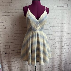Altar’d State size small blue and cream striped dress fit and flare